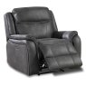 San Antonio Electric Reclining Armchair Faux Suede Slate