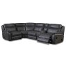 San Antonio Electric Reclining 4 Seater Corner Sofa With Technology Console Faux Suede Slate RHF