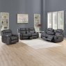 San Antonio Electric Reclining 4 Seater Corner Sofa With Technology Console Faux Suede Slate RHF 