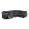 San Antonio Electric Reclining 4 Seater Corner Sofa With Technology Console Faux Suede Slate LHF