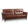Lucerne 3 Seater Sofa Leather Saddle Dimensions