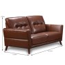 Lucerne 2 Seater Sofa Leather Saddle Dimensions