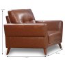 Lucerne Armchair Leather Saddle Dimensions
