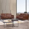 Lucerne 3 Seater Sofa Leather Saddle Lifestyle