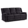 Fremantle 3 Seater Manual Reclining Sofa Fabric Charcoal