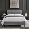 Picasso Small Double (120cm) Bedstead Fabric Grey Front