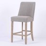 Rose Low Bar Stool Fabric Beige