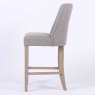 Rose Low Bar Stool Fabric Beige Side