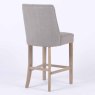 Rose Low Bar Stool Fabric Beige Back