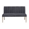 Valent 3 Person Dining Bench Fabric Dark Grey