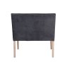 Valent 2 Person Dining Bench Fabric Dark Grey