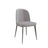 Valent Dining Chair Velvet Fabric Light Grey