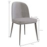 Valent Dining Chair Velvet Light Grey Lifestyle