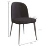 Valent Dining Chair Velvet Dark Grey Lifestyle