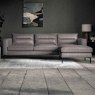 Alexander & James Parker 4+ Seater Sofa With Chaise RHF Leather Category B lifestyle