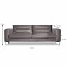 Alexander & James Parker 4 Seater Sofa Leather Category B 