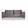 Alexander & James Parker 3 Seater Sofa Leather Category B 