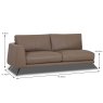 Nagano Modular 3.5 Seater Sofa LHF Leather Category 20 NW dimensions