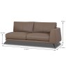 Nagano Modular 3.5 Seater Sofa RHF Leather Category 20 NW  dimensions