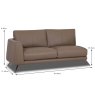 Nagano Modular 3 Seater LHF Sofa Leather Category 20 NW dimensions
