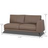 Nagano Modular 3 Seater Sofa RHF Leather Category 20 NW dimensions