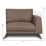 Nagano Modular 1.5 Seater Sofa RHF Leather Category 20 NW dimensions