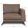 Nagano Modular 1.25 Seater Sofa RHF Leather Category 20 NW dimensions