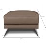Nagano Rectangular Footstool Leather Category 20 NW dimensions 