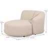 Messina Modular Chaise Arm RHF Fabric dimensions