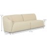 Messina Modular 2.5 Seater Sofa Arm LHF Fabric dimensions