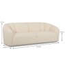 Messina 3 Seater Sofa Fabric dimensions