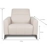 Abruzzo Armchair Fabric dimensions
