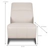 Abruzzo Modular Electric Reclining 1.25 Seater Armless Fabric dimensions