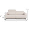 Abruzzo 2.5 Seater Electric Reclining Sofa Fabric 