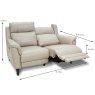 Lorenzo 2 Seater Electric Reclining Sofa Leather NW dimensions
