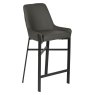 Calabria High Bar Stool Faux Leather Grey