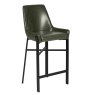 Calabria High Bar Stool Faux Leather Olive