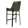 Calabria High Bar Stool Faux Leather Olive Reverse