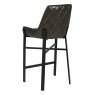 Calabria High Bar Stool Faux Leather Grey & Tan Reverse