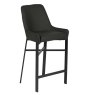 Calabria High Bar Stool Faux Leather Black