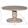 Belle Round Coffee Table 80cm