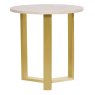 Lucia Side/Lamp Table With Marble Top 