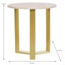 Lucia Side/Lamp Table With Marble Top Dimensions