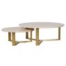 Lucia Coffee Table With Marble Top (Set of 2)