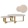 Lucia Coffee Table With Marble Top (Set of 2) Marble Shown