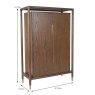 Lily 2 Door Drinks Cabinet Walnut Dimensions