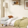 Innovation Living Lilia 3 Person Sofa/Day Bed Fabric Light Grey Opened