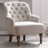 Bianca Armchair Fabric Cream Lifestyle