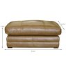 Alexander & James Duffy Footstool Leather Category B Dimensions