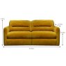 Alexander & James Lilo 2 Seater Sofa Fabric A Dimensions